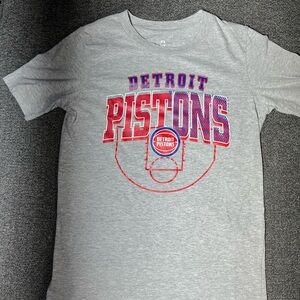 NBA Detroit Pistons Youth T Shirt Gray Size M 10/12